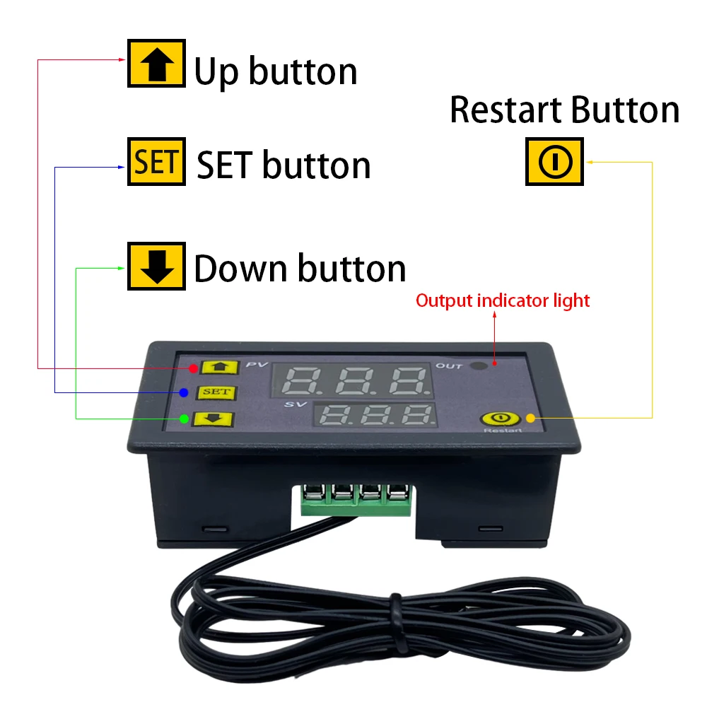 Mini Digital Temperature Controller Thermostat Regulator with Sensor
