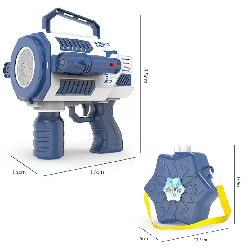 Automa Bubble Machine for Kids Luminescence Bubble Gun Rocket Launcher Children Soap Bubble Maker Summer Outdoor Fun Sports Toys 6