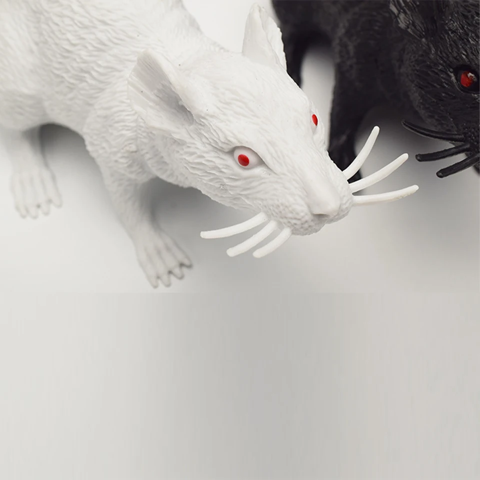 【美品】RAT 32cm Lifelike PVC Vocal Rat Fake Mouse Model Prop Halloween Gift