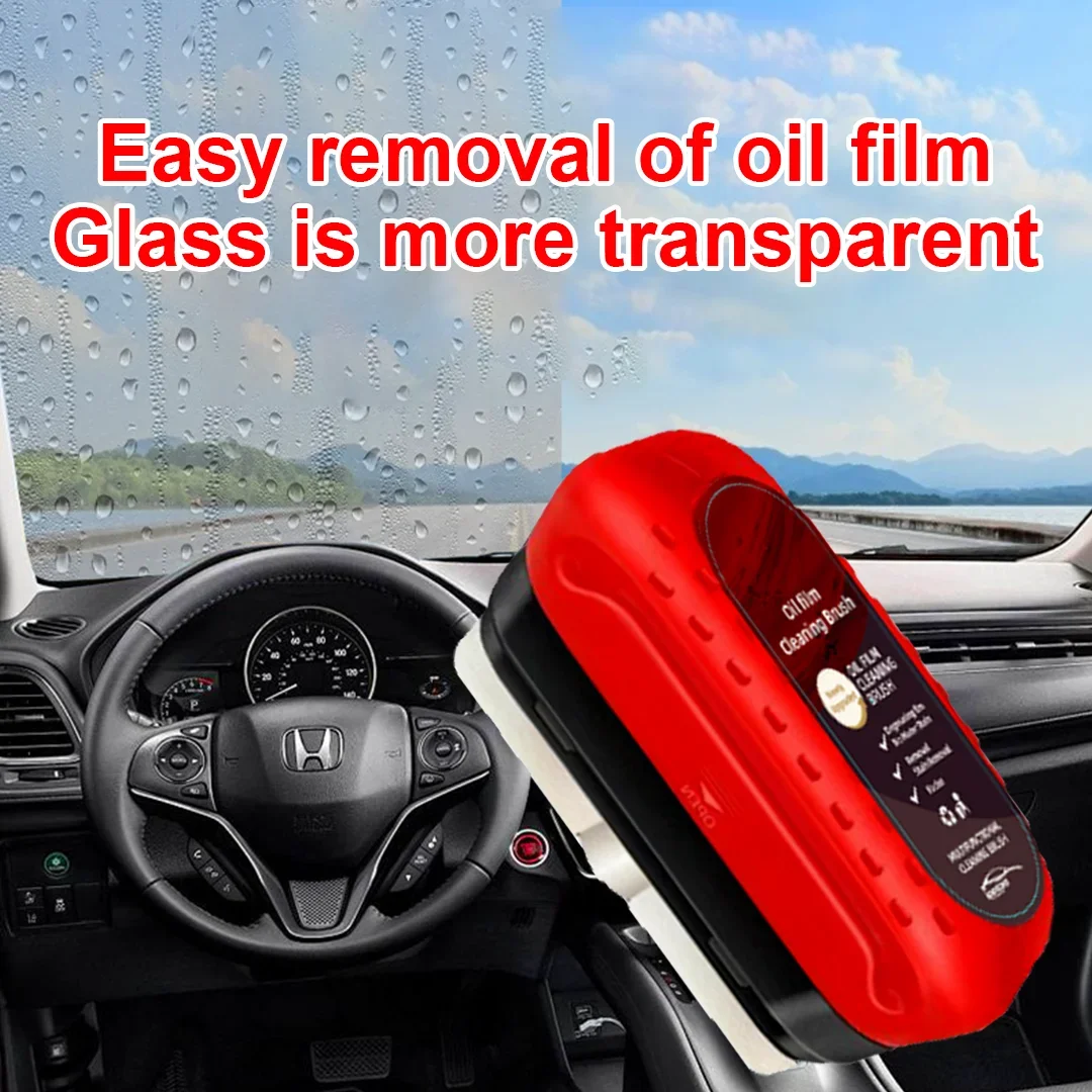 Car Windshield Oil Film Cleaner Glass Cleaning Board Car Glass Cleaner Brush Cleaning Wipe Board Glass Oil Film Remover 3