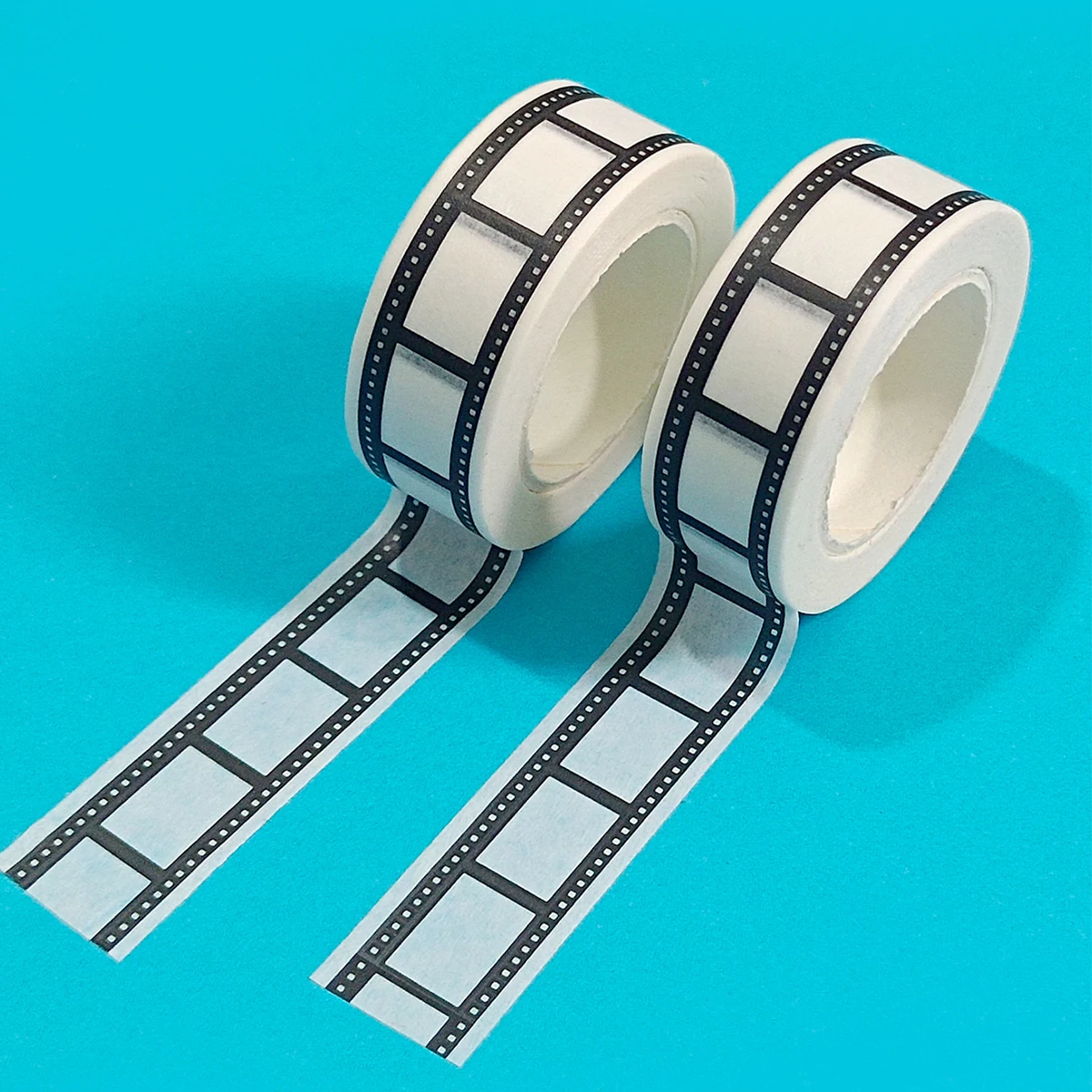 10M * 15mm 테이프 카메라 롤 인쇄 스크랩북 DIY 스티커 장식 일본어 테이프 종이 검정 흰색 가장자리