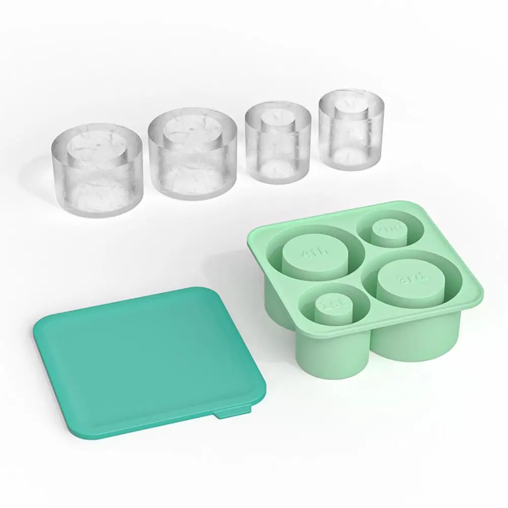 

Ice Mold for Drinks Leak-proof Silicone Ice Tray Mold with Lid for 10-40 Oz Cups Fast Freezing Ice Maker for Cocktails Whiskey