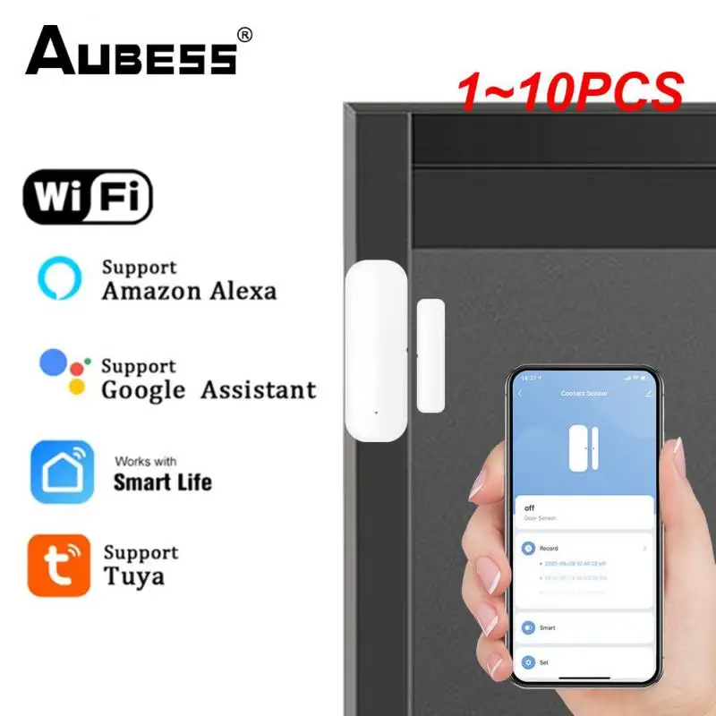 

1~10PCS Tuya WiFi Door Sensor Open/Close Detector Window Door Sensor APP Remote Control Linked Alarm Smartlife Support Alexa