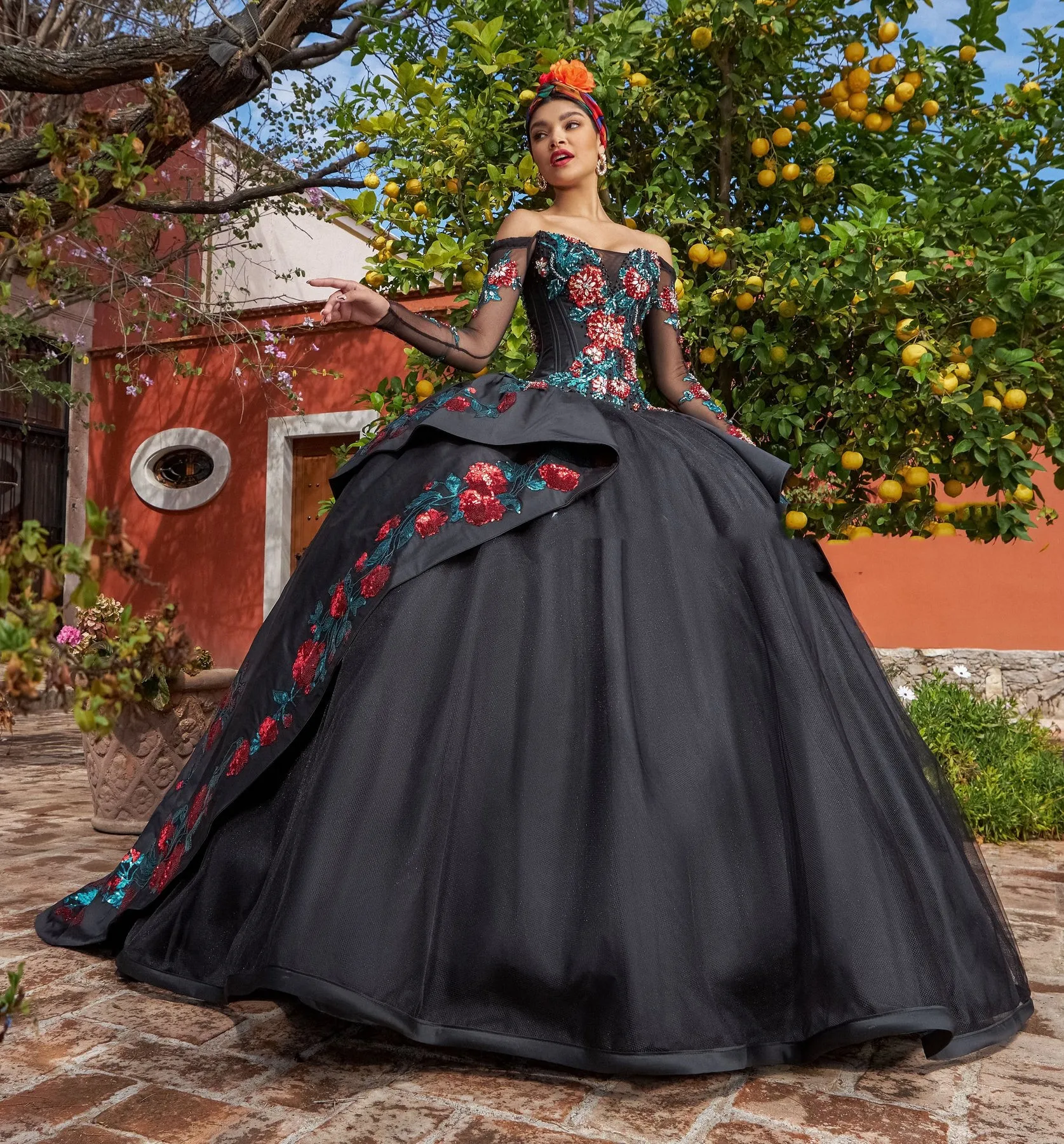 Juliet JT1479J Off the Shoulder Poofy Quinceanera Ball Gown main image 1
