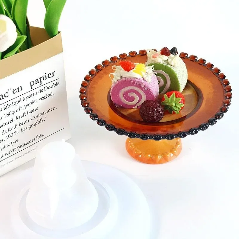 DIY Handmade Fruit Tray Plate Silicone Mold Round Disc Holder Base Home Decoration Storage Tray Silicone Mold Resin Making Mould