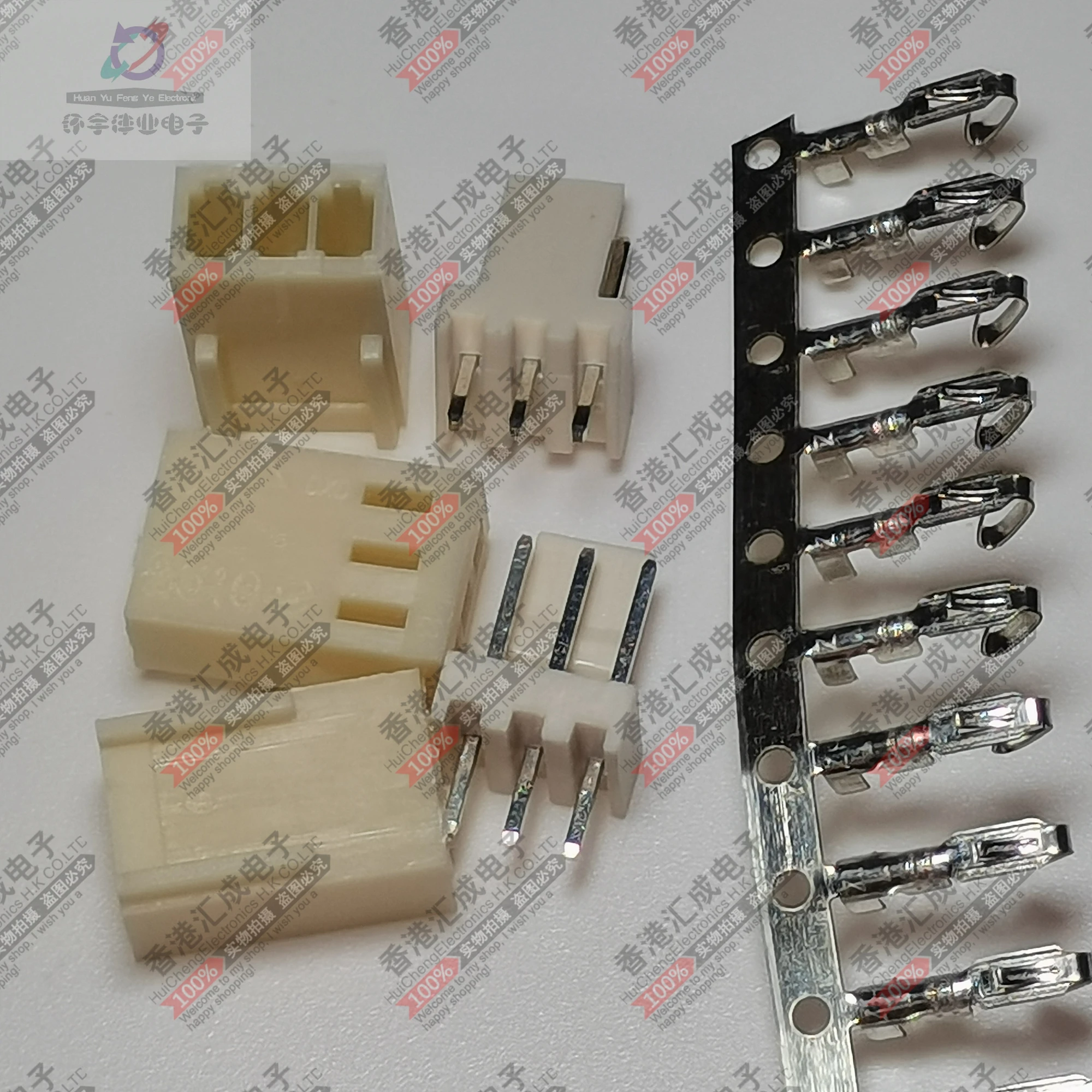 

KF2510-3A 2.54mm 3P straight pin straight plug socket connector rubber housing terminal New original