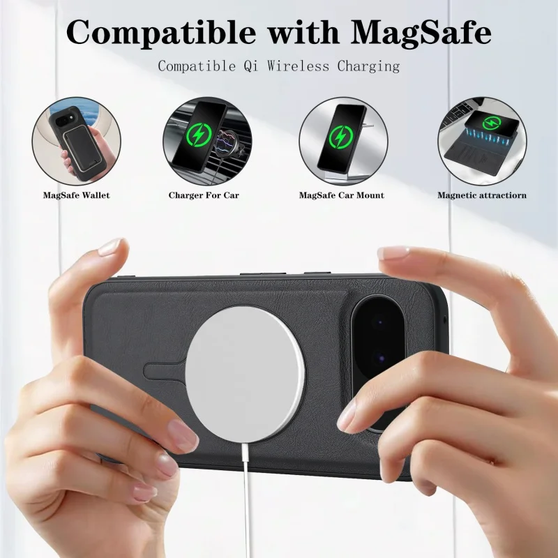 Versatile Detachable Leather Wallet Phone Case with Card Holder and Buckle