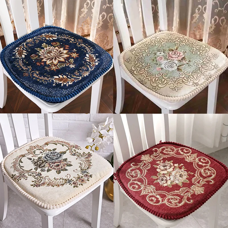 

1PC Europe Palace Style Dining Chair Cushion Non-slip Pad Kitchen Home Decoration Cojines Decorativos Para Sofá