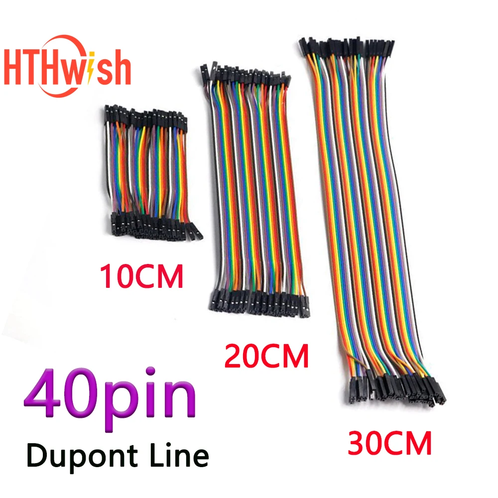 Dupont Jumper Wire Set - Male & Female Connectors (10cm, 20cm, 30cm)