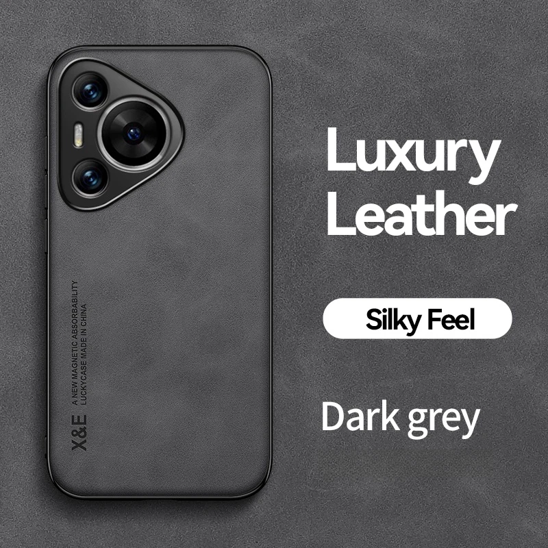 Enhanced Magnetic Holder Leather Phone Case with Shockproof Back Cover