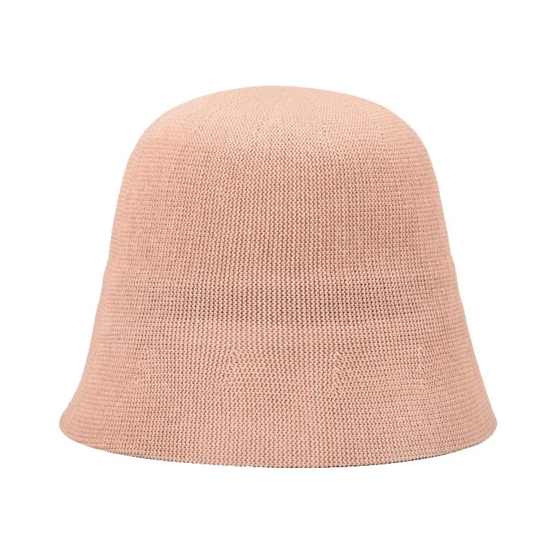 kangol bucket hat women's NEW Spring summun Breathable  Linen Knitted Bucket Cap For Women Simple Design  Fashion Fisherman's basin hat Accessories straw bucket hat Bucket Hats