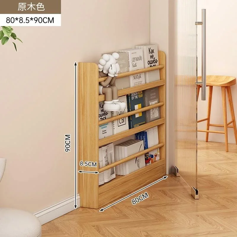 Simple Aoliviya New Storage Cabinet Solid Wood Bookcase Bookshelf Children's Storage Cabinet Ultrathin Rack Living Room