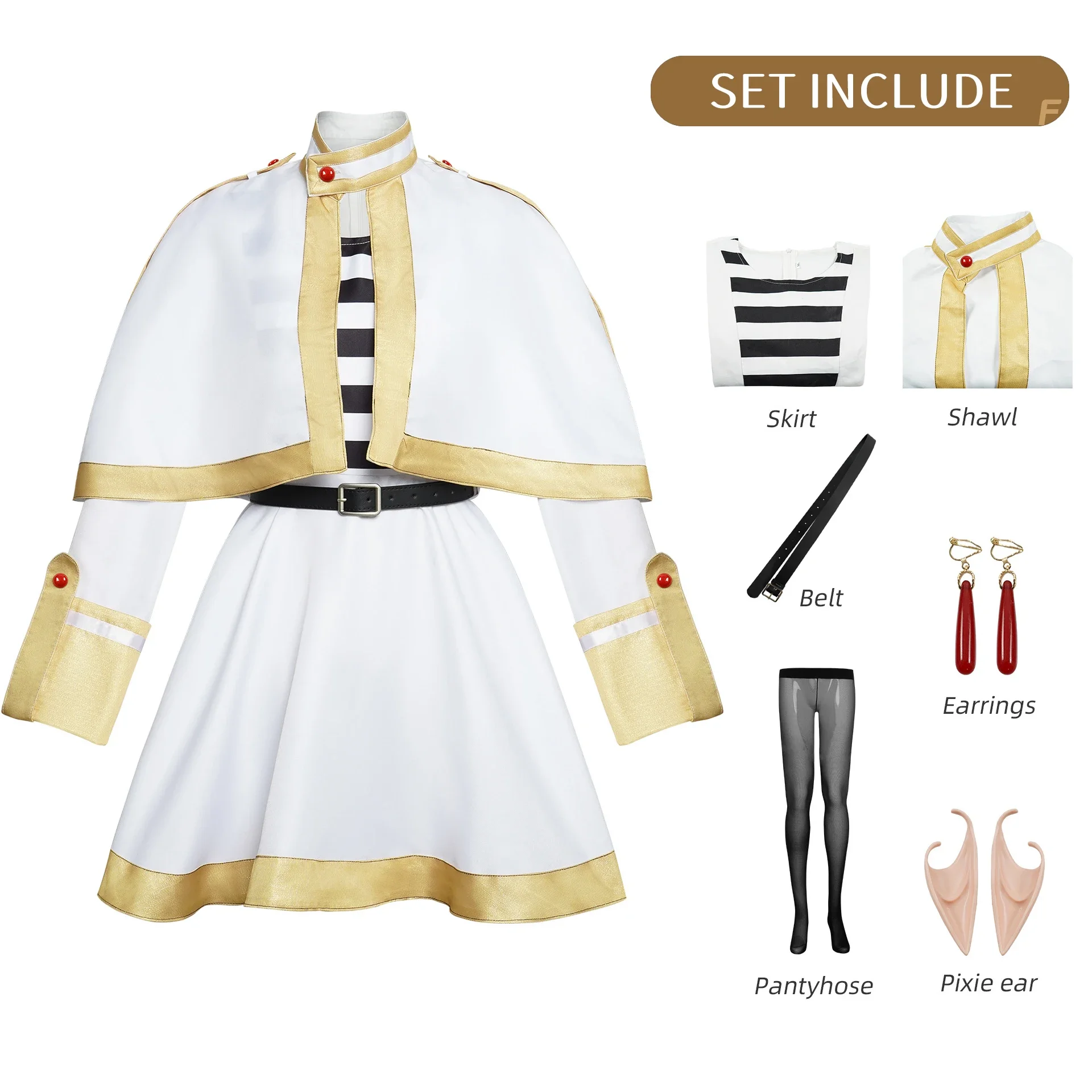 Frieren Inspired Funeral Carnival Cosplay Costume - Anime Halloween Outfit