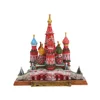 World Famous Building Landscape Russian Federation Moscow Saint Basil's Cathedral Bookcase Decoration Crafts Decor Statue 2