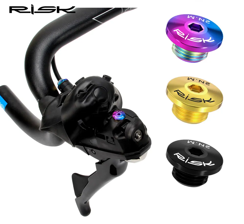 2 Stück RISIKO Rennrad Fahrrad Titanlegierung Schaltung RT129 Entlüftungsschrauben RT130 Schlauchverriegelungsschrauben für R8020 R8070 R8170 R9170 – Detail 6