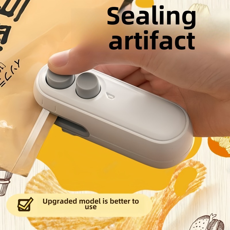 Mini Hand Press Vacuum Sealer for Food, Portable Plastic Bag Sealing Machine, Heat-Resistant Kitchen Tool for Snacks Storage