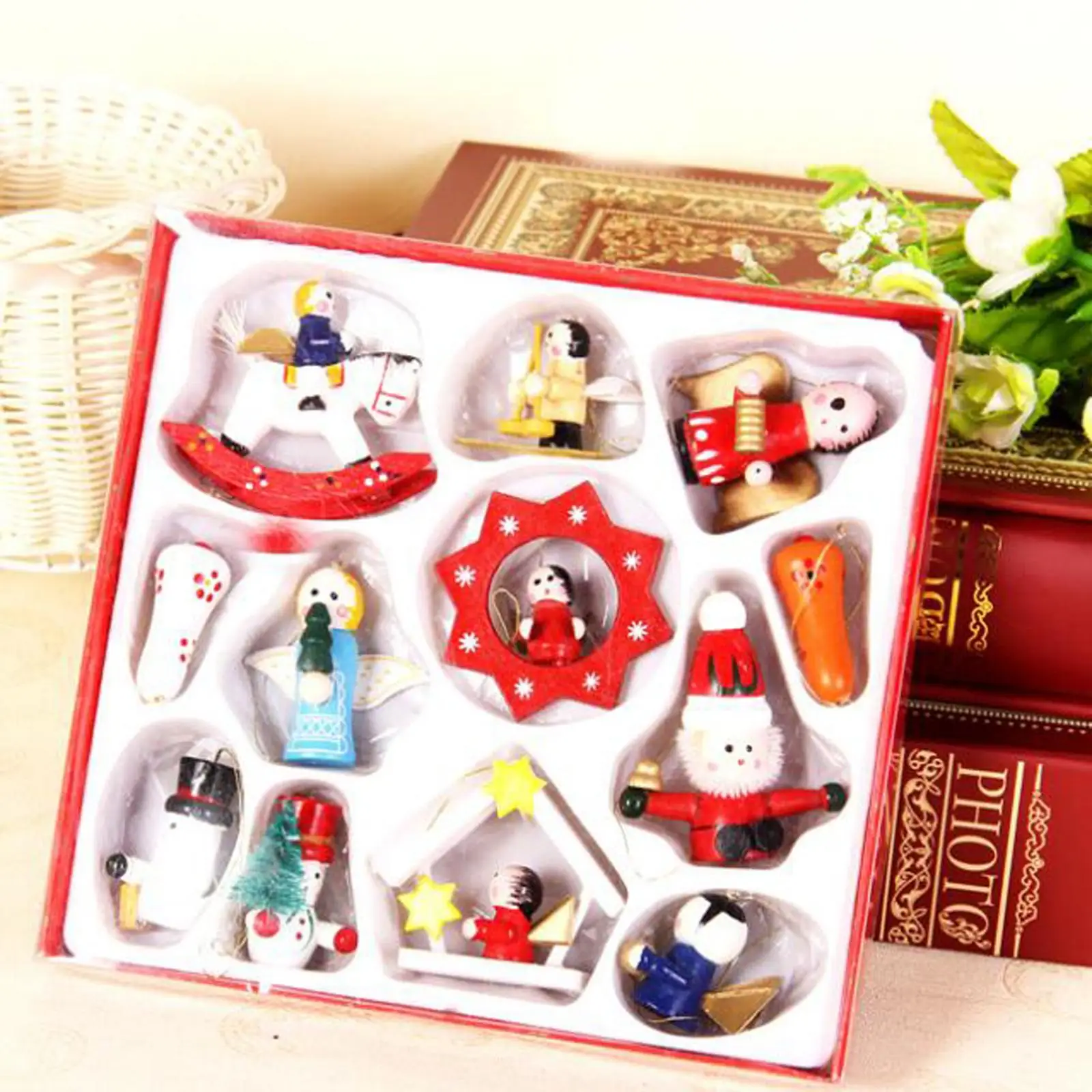 A Christmas Box Christmas Trees Hanging Santa Crafts Ornaments Family Friends Trees Charms Decorations DIY Keychain Pendants