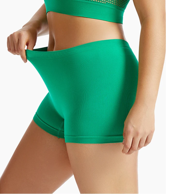 Safety Shorts Women Shorts Underwear Large Size Women Safety Short Pants Seamless Mid Waist Underwear Breathable Sports Boyshorts Under Skirt Dress Safety Panties
