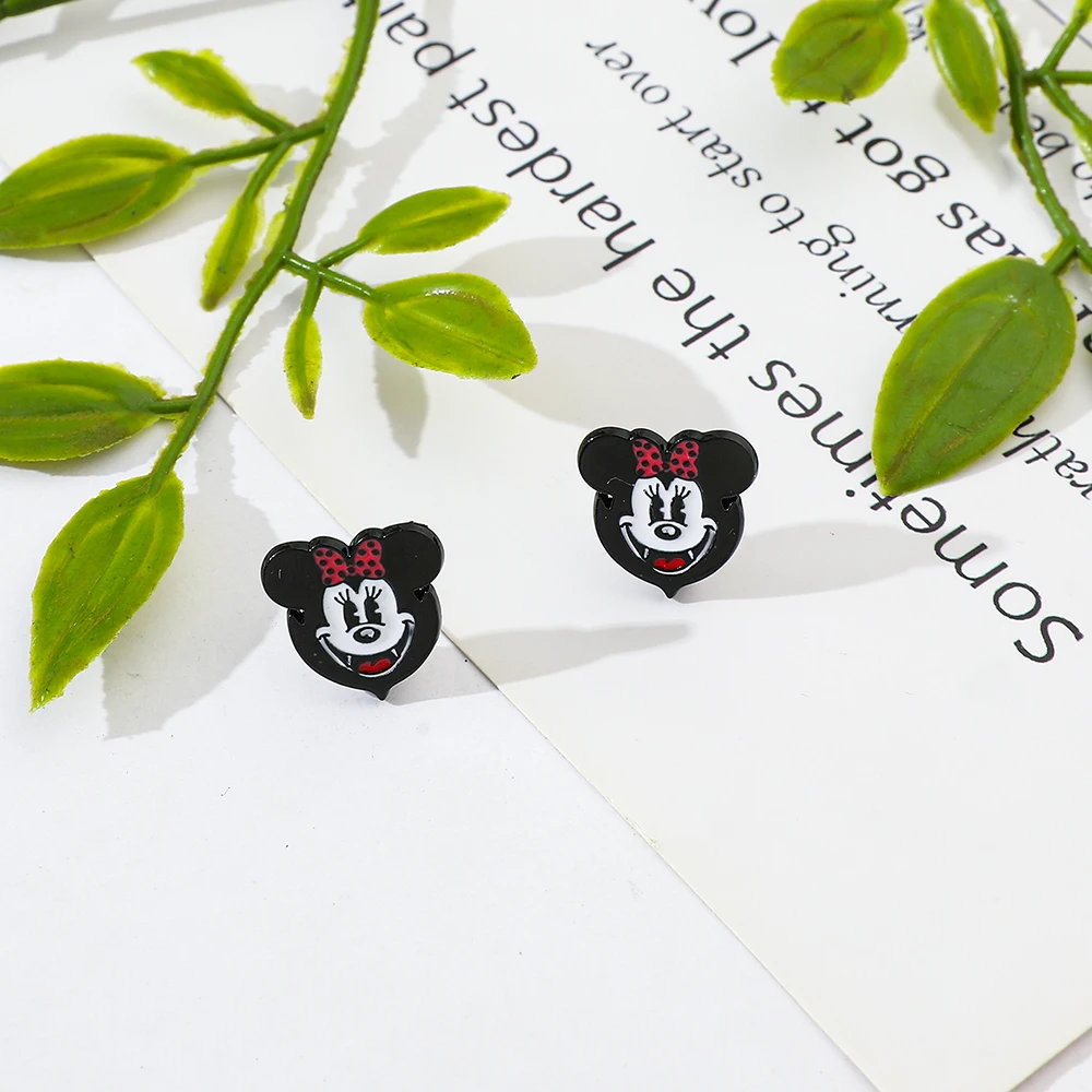 Boucles d'oreilles clous Minnie Mouse | Bijou fantaisie enfant