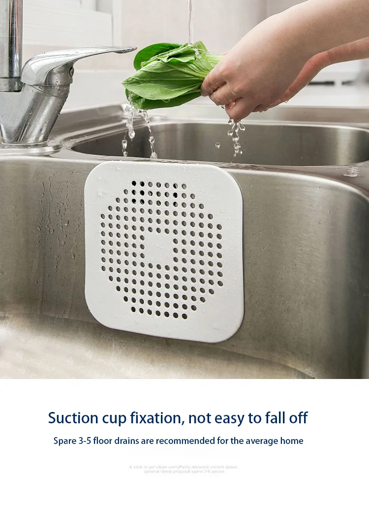 Silicone Shower Drain Cover - Hair Catcher Stopper for Bathroom  Kitchen