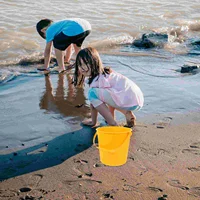 Toys Beach Bucket Play Sand Children's Portable Multi-use Outdoor Lightweight Buckets Playing Red 2