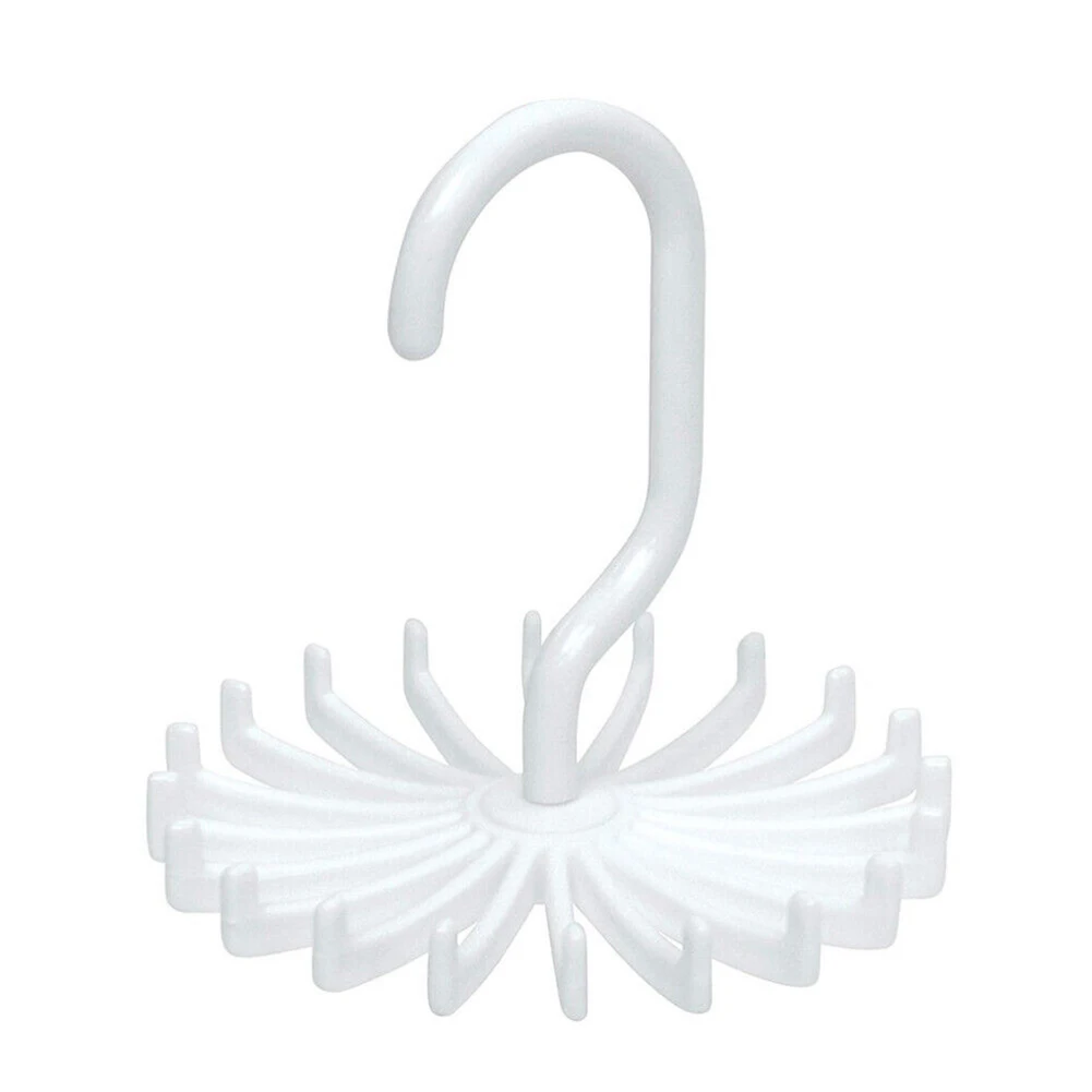 

White Closet Rod Compact Neck Tie Rack Adjustable Hanger Adjustable Hanger Easy Installation Multifunctional Design