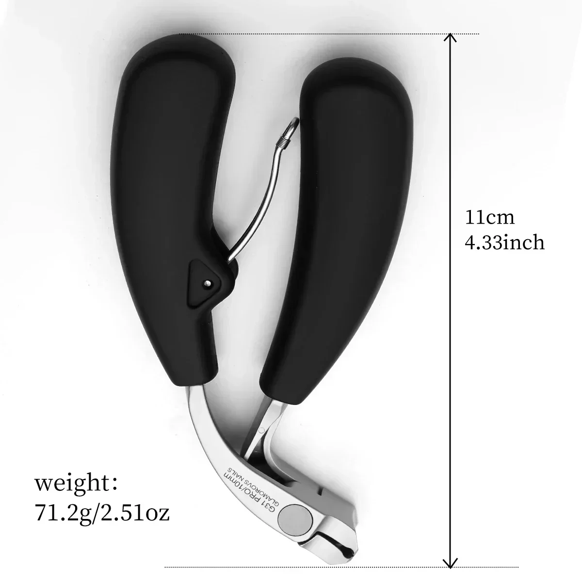 Stainless Steel Nail Clipper Curved Large Opening Anti-splash Nail Trimmer Ergonomic Design Pedicure Tools for Men & Women
