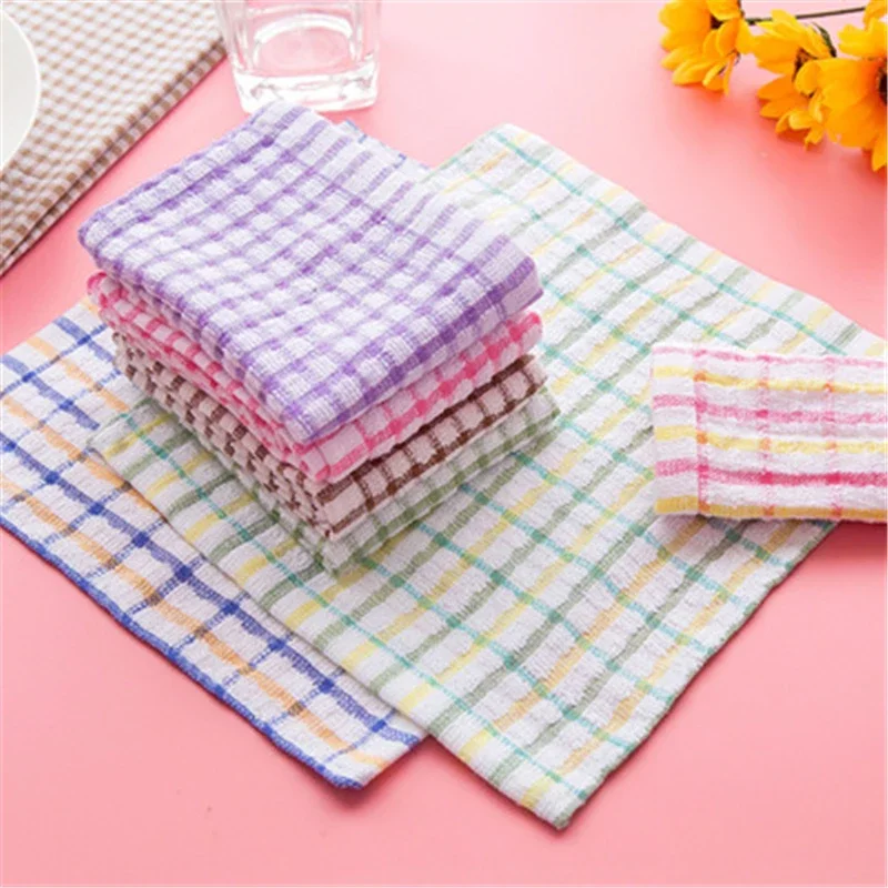 

1067 British latticed cotton dishwashing towel, kitchen rag, no hair, no oil, no water towel, clean cloth