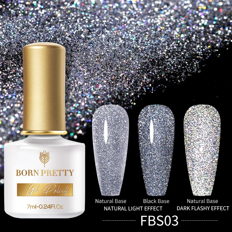 BORN PRETTY Reflective Glitter Gel Nail Polish Auroras Gel Laser Gel  Manicure Soak Off UV Gel for Nails Design 6ml - AliExpress