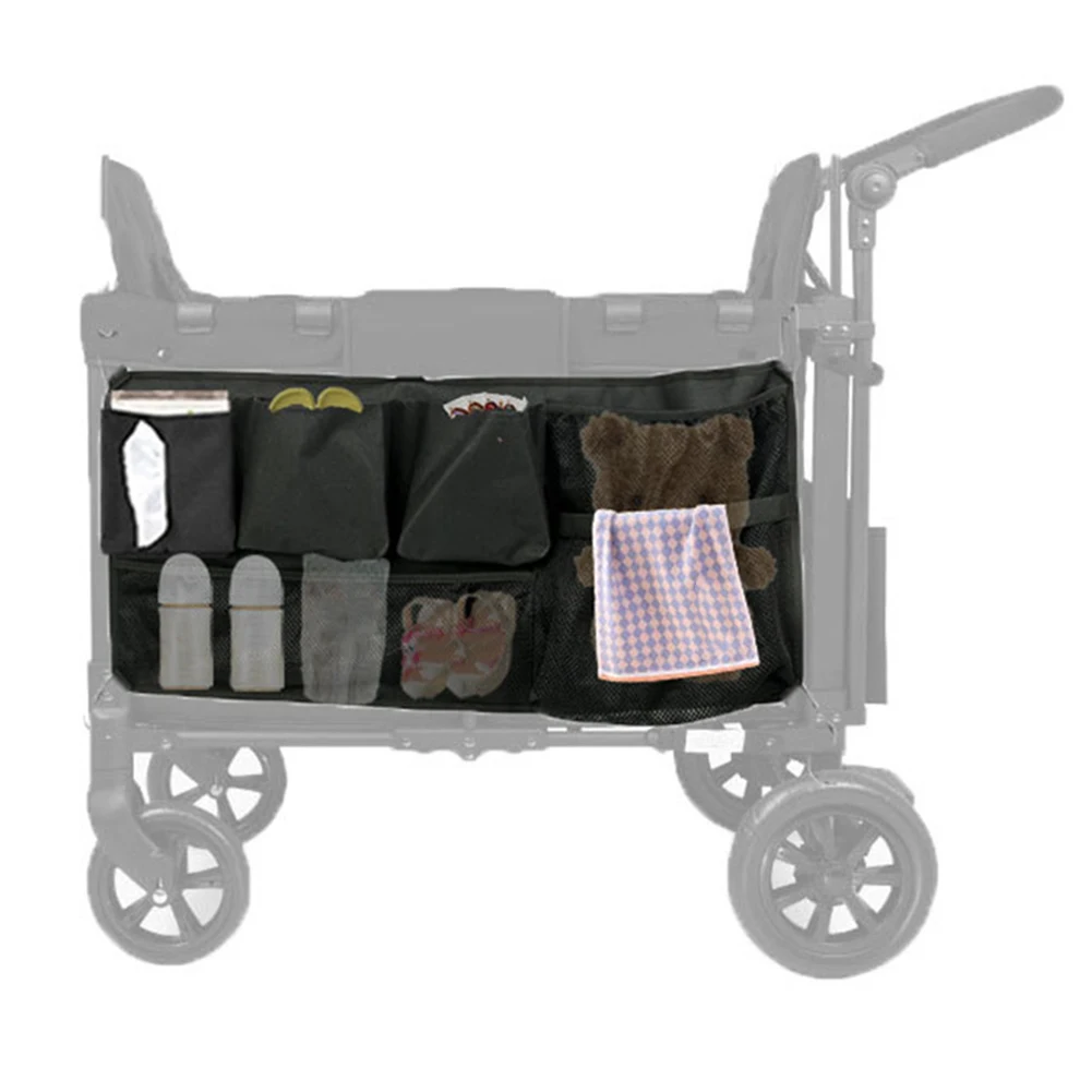 Easy Installation Cargo Net Bag Camping Organizer Stroller Cargo Net Elastic Installation Hooks Large Storage Capacity
