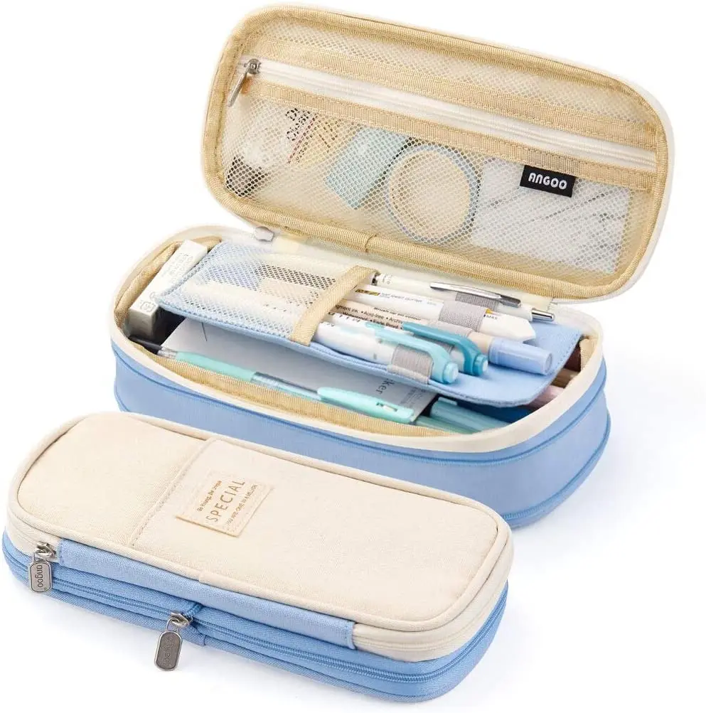 

Big Capacity Pencil Pen Case Office College School Large Storage High Capacity Bag Pouch Holder Box Organizer