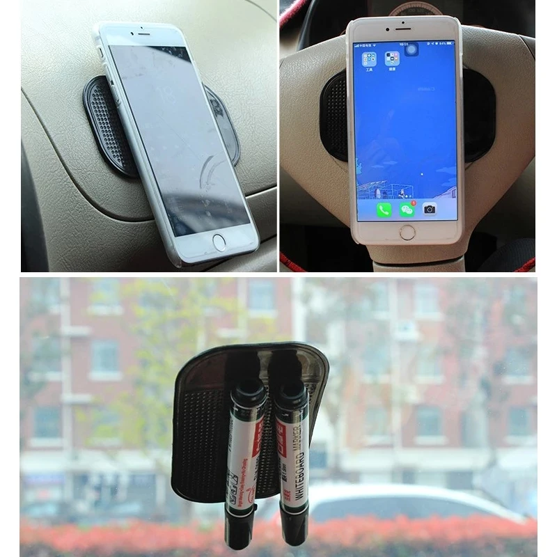 Car Anti-Slip Pad Dashboard Phone Holder dash adhesive holder dashboard phone holder dash phone holder Car Interior Storage Silicone Sticky Non-Slip Phone Mount Auto Accessories