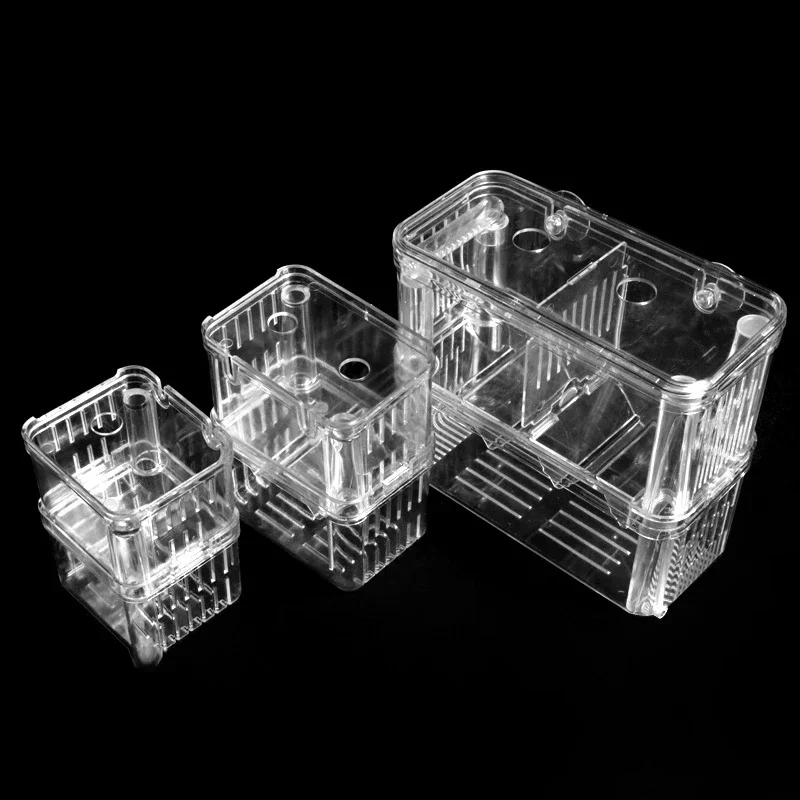 Transparent Acrylic Fish Tank Double Layer Breeding Isolation Box Aquarium Hatchery Incubator For Guppy Betta Fishs fish aquarium fish breeding box