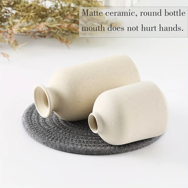Rustic Ceramic Vase Set 3