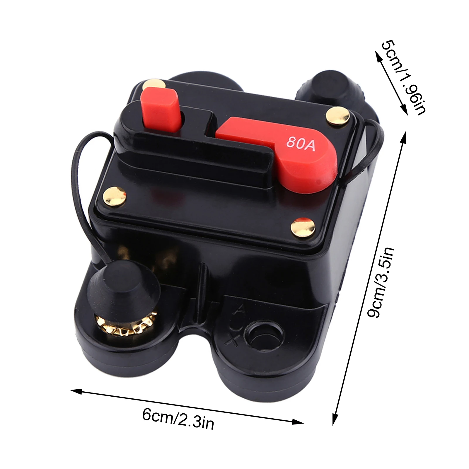 Car Electric Disconnector, 1pc DC12V Circuit Breaker for Car Marine Boat Bike Stereo Audio Reset Fuse 80‑300A