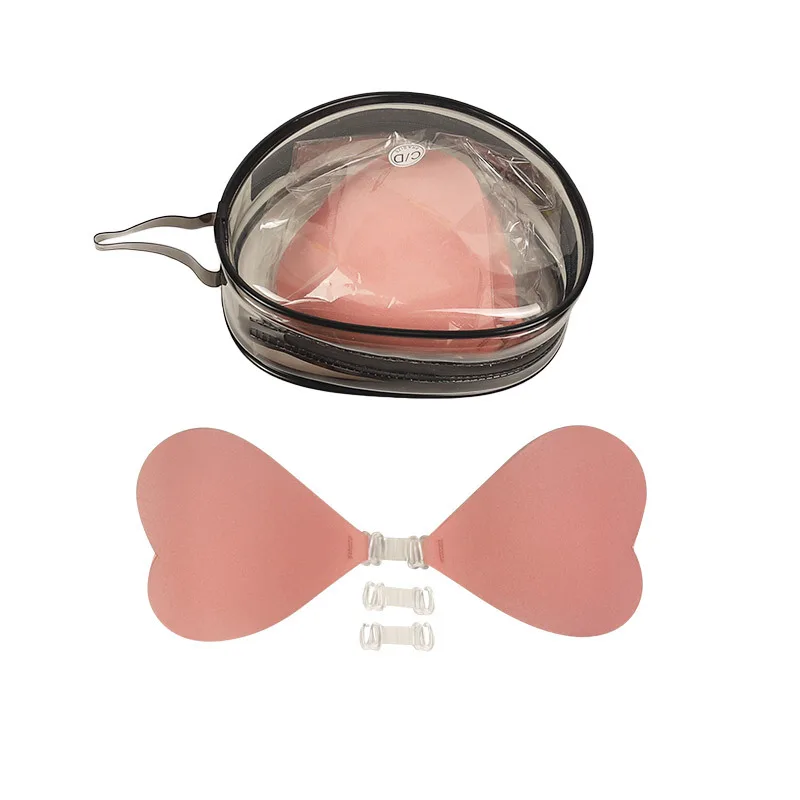 Silicone Love Heart Shape Chest Paste Sticky Invisible Bra Women Push Up Bralette Breast Lift Nipple Cover Reusable Lingerie Bra