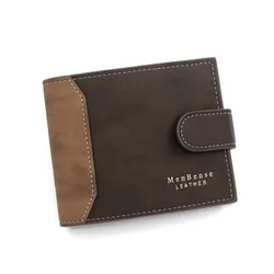 Men's PU Leather Short Wallet in Black, Brown, or Coffee - Stylish Business Card Holder & Money Organizer (Coffee)