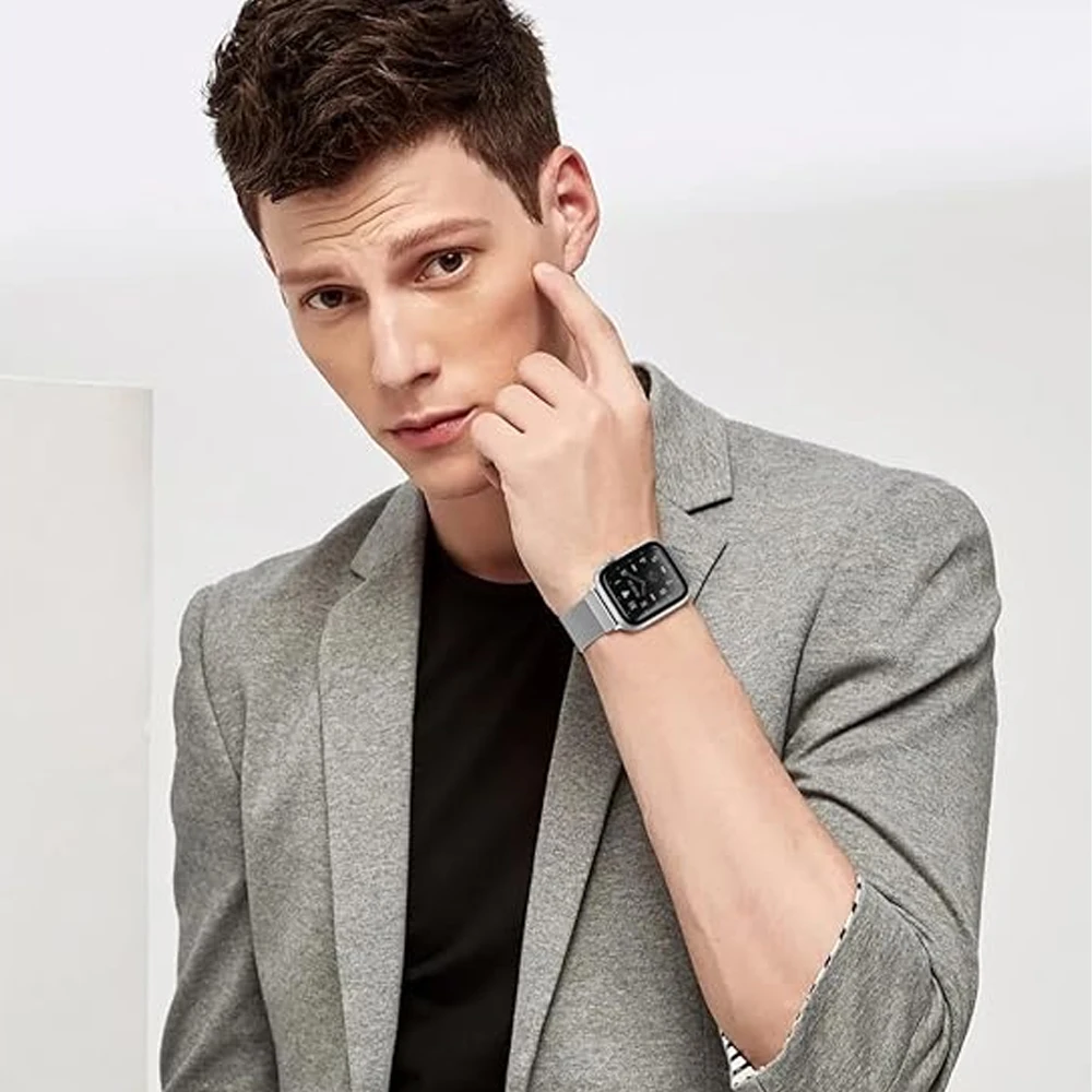 Ремешок из нержавеющей стали для Apple Watch band 45 мм 49 мм 44 мм 40 мм 41 мм 42 мм 44 мм, браслет для iWatch Series 9 4 5 6 7 8 Ultra 2 SE (art.: 3920c4e4d2b77) - 3920c4e4d2b77