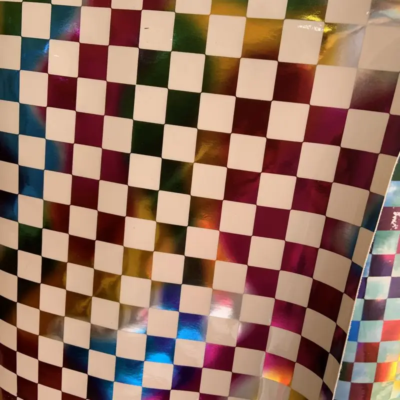 

Color Checkered Printed Artificial Leather Synthetic Pu Materials