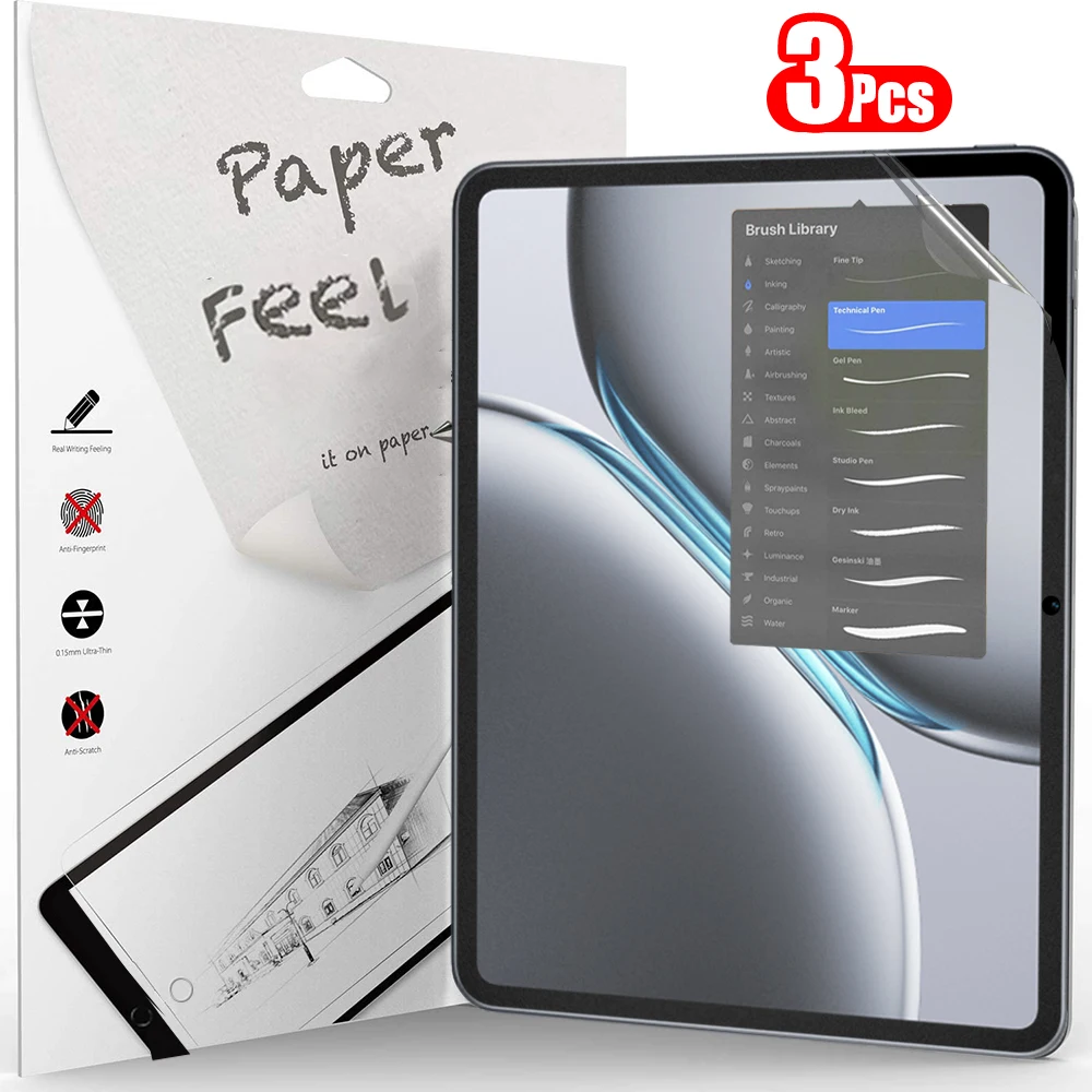 Paper Feel Screen Protector, 3-Pack - Matte, Anti-Glare, Smooth Texture