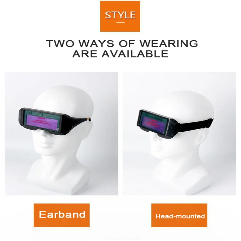 Gafas de soldadura con oscurecimiento automático de protección, con cambio de luz automático