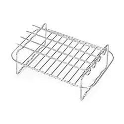 Stainless Steel Multi - Purpose Air Fryer Grilling and Steaming Rack Set (Square)