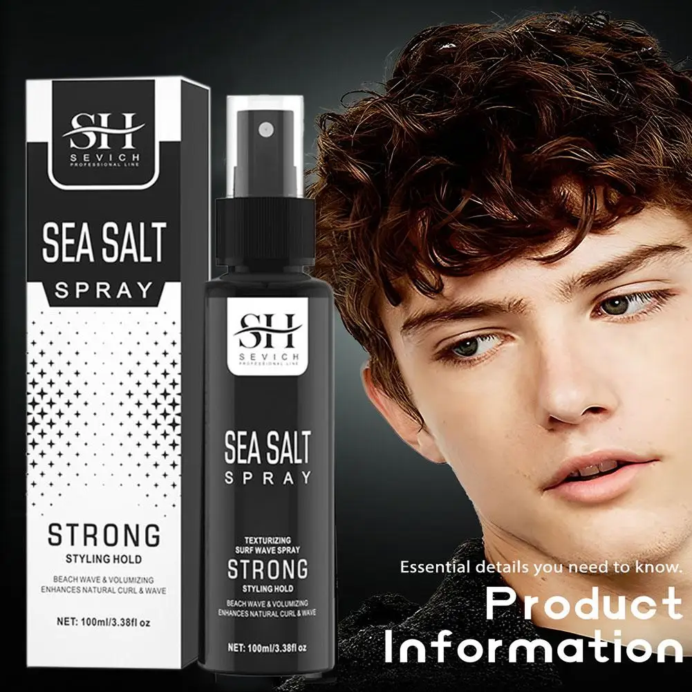 100ml Natural Sea Salt Hair Styling Spray Adds Instant Volume Degreasing Matte Texture Thickening Hair Styling For Men Women