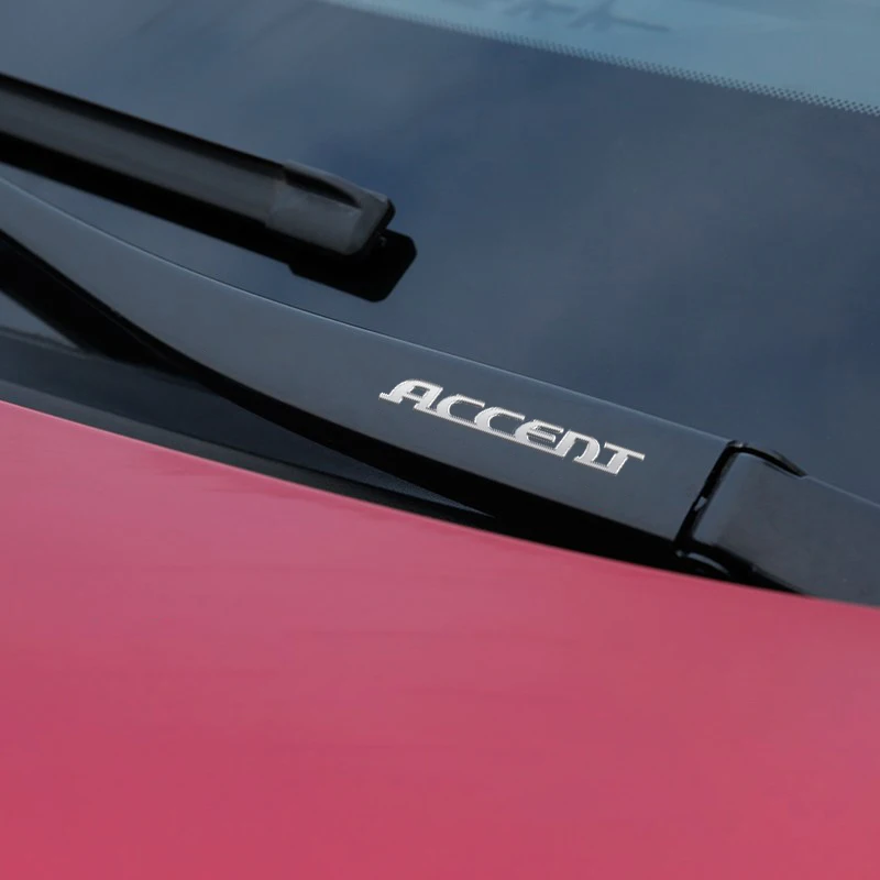 Metal emblem Auto Decor Reflective Decals Car Window Wiper Stickers For Hyundai accent elantra Styling Accessories |