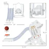 Toddler Swing and Slide Set with Basketball Hoop, Space Theme, Gray 3