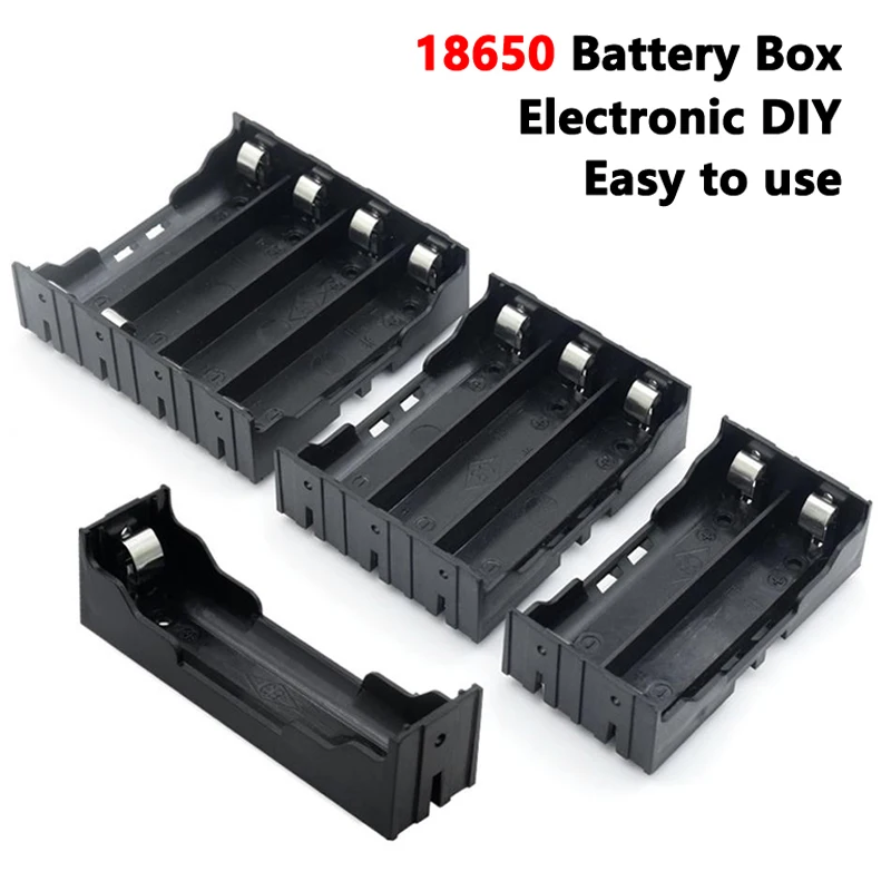 Nuovo 18650 Portabatterie 1X 2X 3X 4X 18650 Custodia Per Batteria 1/2/3/4 Slot Batterie Contenitore Hard Pin Abs 18650 Power Bank Case