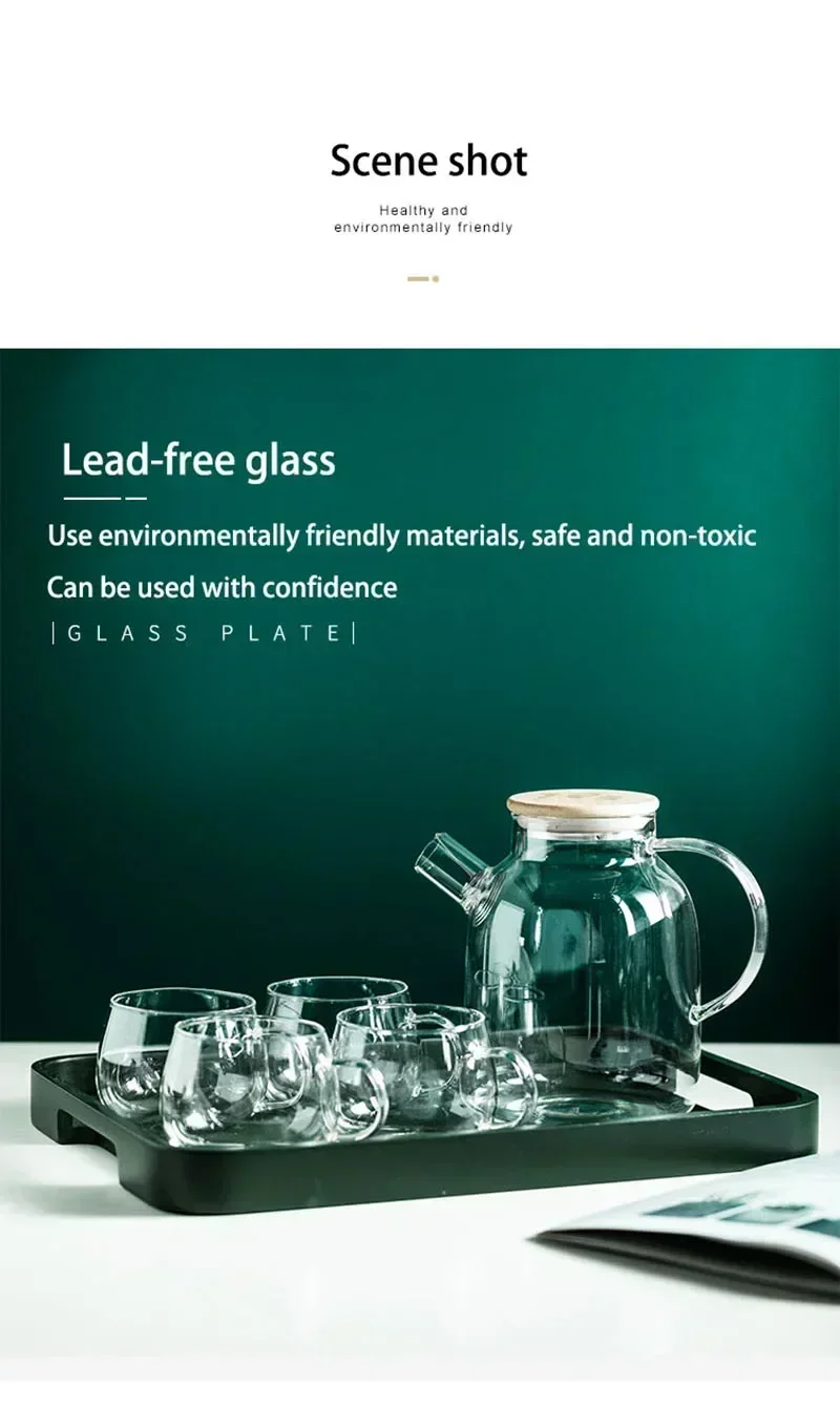 Description Picture 4 of item1.8L Transparent Borosilicate Glass Teapot Heat-Resistant Large Clear Fruits Tea Pot Flower Tea Puer Kettle Cup Office Home Tool