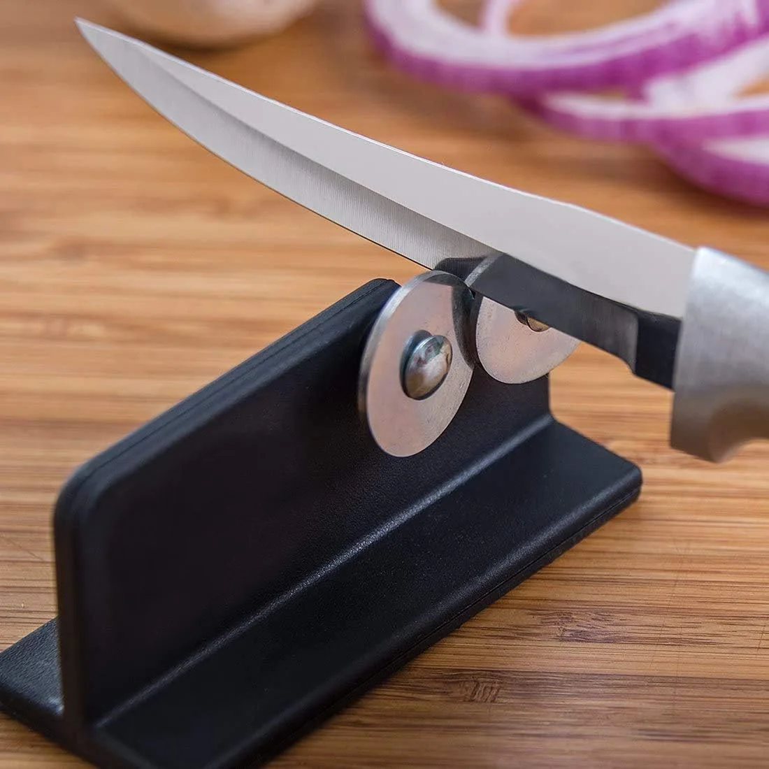 Knife Sharpener Portable Multi-Functional Hand-Held Black Sharpening Stone Household Kitchen Accessories Tool