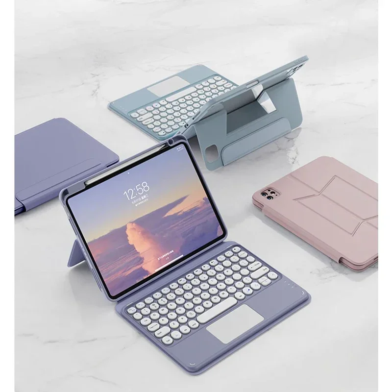 Destacável para Ipad Tampa do Entalhe do Lápis Rato Livre Rotação ar 109 ar 10th Gen Teclado 102 9th ar Pro 105 Case - Imagem 5
