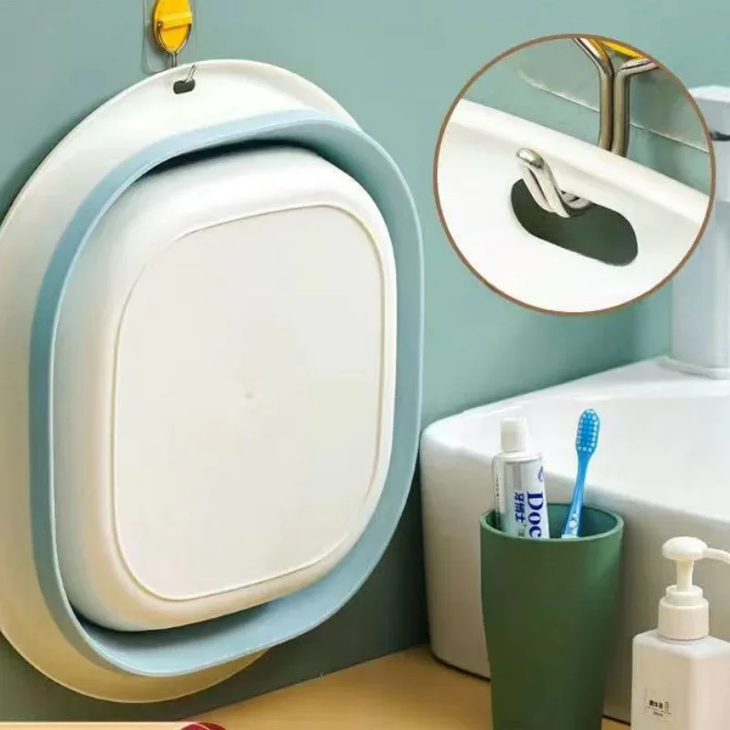 Plastic Folding Basins Portable Wash Basins Folding Laundry Tub Adult Baby Bath Basin Bathroom Kitchen Accessories Wash Basin